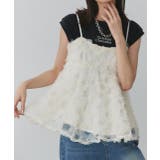 フラワーモチーフ チュールキャミソール | ad thie | 詳細画像6 