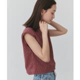 ノースリーブドロストショート丈チェックシャツ | ad thie | 詳細画像20 