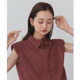 ノースリーブドロストショート丈チェックシャツ | ad thie | 詳細画像21 