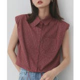 ノースリーブドロストショート丈チェックシャツ | ad thie | 詳細画像22 