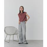 ノースリーブドロストショート丈チェックシャツ | ad thie | 詳細画像25 