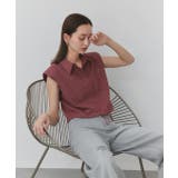 ノースリーブドロストショート丈チェックシャツ | ad thie | 詳細画像29 