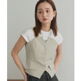 ライトベージュ | フロントボタンデザインキャミソールビスチェ | ad thie