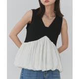 バルーンヘムノースリーブペプラムブラウス | ad thie | 詳細画像13 