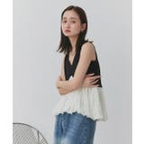 バルーンヘムノースリーブペプラムブラウス | ad thie | 詳細画像14 