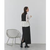 バルーンヘムノースリーブペプラムブラウス | ad thie | 詳細画像18 