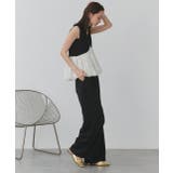 バルーンヘムノースリーブペプラムブラウス | ad thie | 詳細画像4 