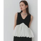 バルーンヘムノースリーブペプラムブラウス | ad thie | 詳細画像5 