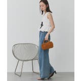 リボンデザインノースリーブペプラムブラウス | ad thie | 詳細画像3 