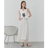 リボンデザインノースリーブペプラムブラウス | ad thie | 詳細画像9 