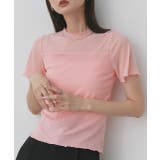 ピンク | ハーフスリーブメローシアートップス | ad thie