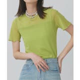ライトグリーン | ハーフスリーブメローシアートップス | ad thie