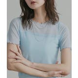 ライトブルー | ハーフスリーブ メローシアートップス | ad thie