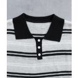 シアーフレンチスリーブボーダーポロトップス | ad thie | 詳細画像40 