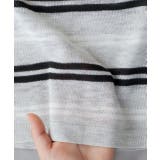 シアーフレンチスリーブボーダーポロトップス | ad thie | 詳細画像41 