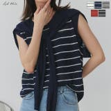 フェイクカーディガン付き ノースリーブニット | ad thie | 詳細画像1 