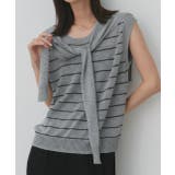 フェイクカーディガン付き ノースリーブニット | ad thie | 詳細画像23 