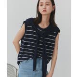 フェイクカーディガン付き ノースリーブニット | ad thie | 詳細画像34 