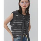 フェイクカーディガン付き ノースリーブニット | ad thie | 詳細画像53 