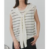 フェイクカーディガン付き ノースリーブニット | ad thie | 詳細画像7 