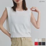 ショート丈リボンノースリーブニット | ad thie | 詳細画像1 