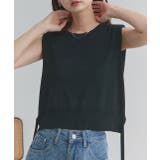 ショート丈リボンノースリーブニット | ad thie | 詳細画像15 