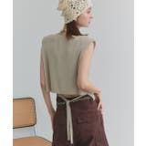 ショート丈リボンノースリーブニット | ad thie | 詳細画像31 