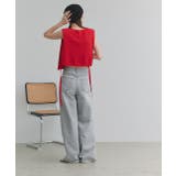 ショート丈リボンノースリーブニット | ad thie | 詳細画像35 