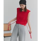 ショート丈リボンノースリーブニット | ad thie | 詳細画像40 