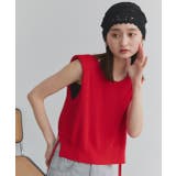 ショート丈リボンノースリーブニット | ad thie | 詳細画像41 