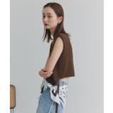 ショート丈リボンノースリーブニット | ad thie | 詳細画像47 