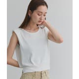 ショート丈リボンノースリーブニット | ad thie | 詳細画像6 