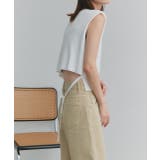 ショート丈リボンノースリーブニット | ad thie | 詳細画像7 