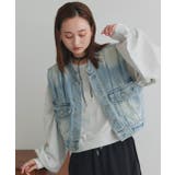 タックデザインデニムショート丈ベスト | ad thie | 詳細画像10 