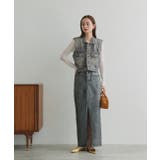 タックデザインデニムショート丈ベスト | ad thie | 詳細画像12 