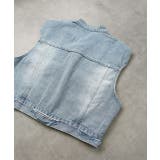 タックデザインデニムショート丈ベスト | ad thie | 詳細画像27 