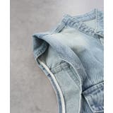 タックデザインデニムショート丈ベスト | ad thie | 詳細画像29 