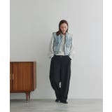 タックデザインデニムショート丈ベスト | ad thie | 詳細画像9 