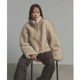 スタンドカラーフェイクファーコート | ad thie | 詳細画像12 