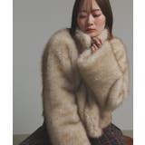 スタンドカラーフェイクファーコート | ad thie | 詳細画像13 