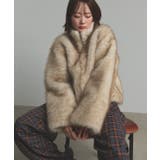 スタンドカラーフェイクファーコート | ad thie | 詳細画像14 