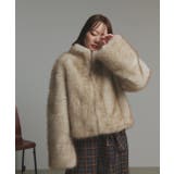 スタンドカラーフェイクファーコート | ad thie | 詳細画像15 