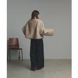 スタンドカラーフェイクファーコート | ad thie | 詳細画像17 