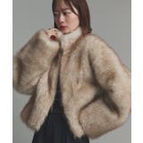 スタンドカラーフェイクファーコート | ad thie | 詳細画像18 