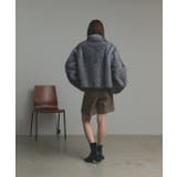 スタンドカラーフェイクファーコート | ad thie | 詳細画像24 