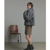 スタンドカラーフェイクファーコート | ad thie | 詳細画像25 