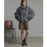 スタンドカラーフェイクファーコート | ad thie | 詳細画像26 