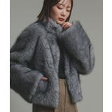 スタンドカラーフェイクファーコート | ad thie | 詳細画像27 