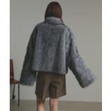 スタンドカラーフェイクファーコート | ad thie | 詳細画像28 