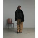 スタンドカラーフェイクファーコート | ad thie | 詳細画像36 